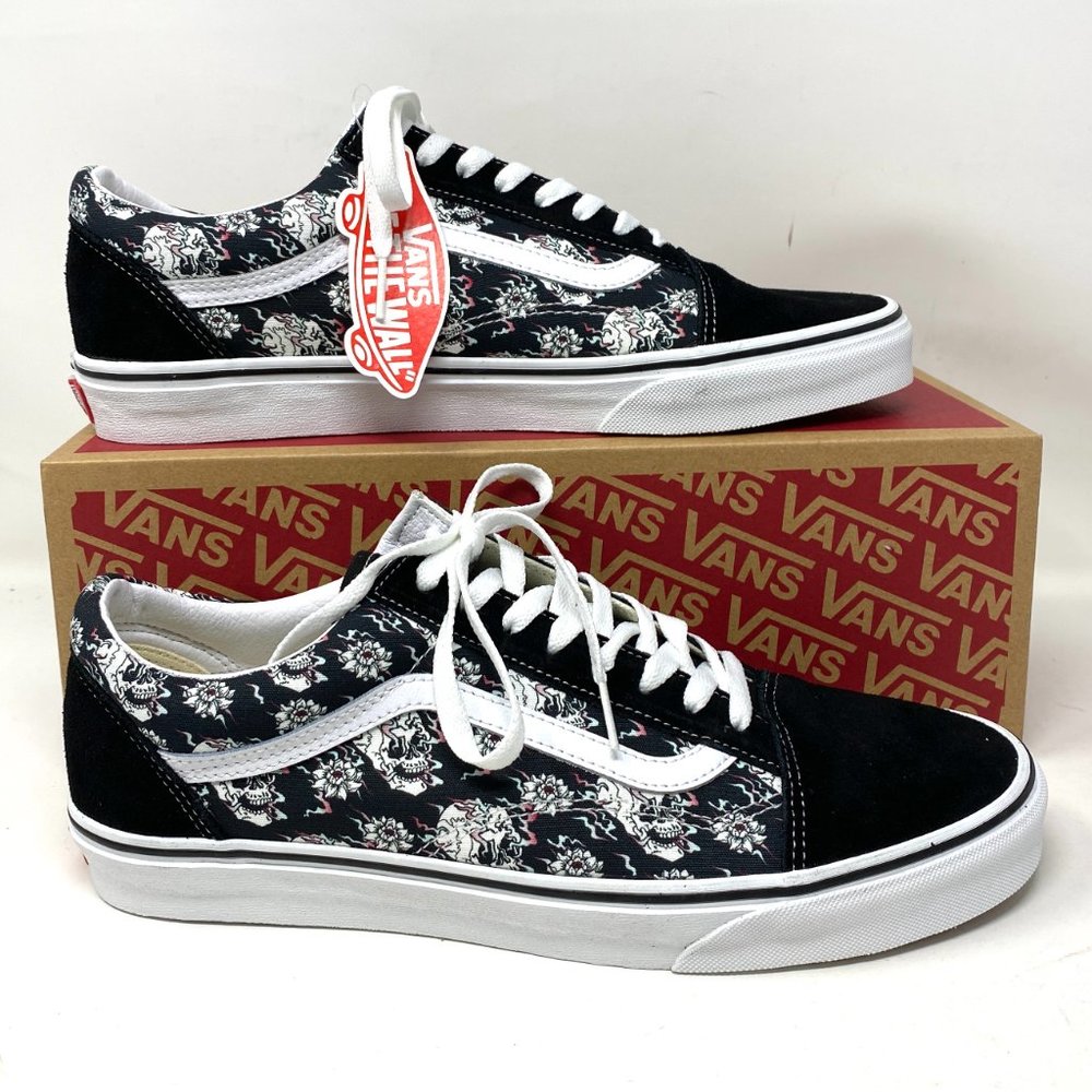 VANS Old Skool Flash Skulls Multi Black Casual Sneakers Women Size VN0A38G118C - Picture 8 of 10